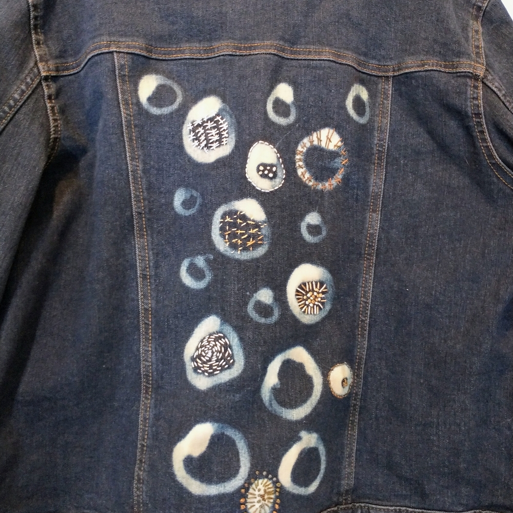 Boro Stitched Jean Jacket Size L